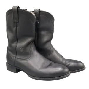 Ariat Heritage Roper Western Boots Men 10D Black Ranch Wear Leather Cowboy Rodeo