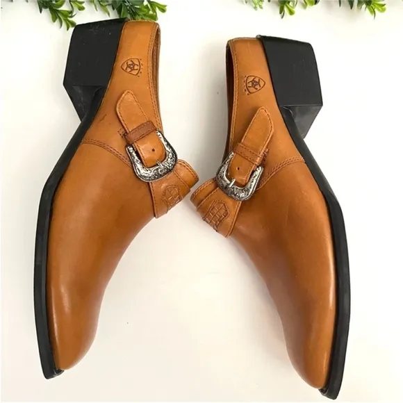 Ariat Mule Camel Shooties BootiesSlide WesternPointed Toe Heritage Size 9.5B