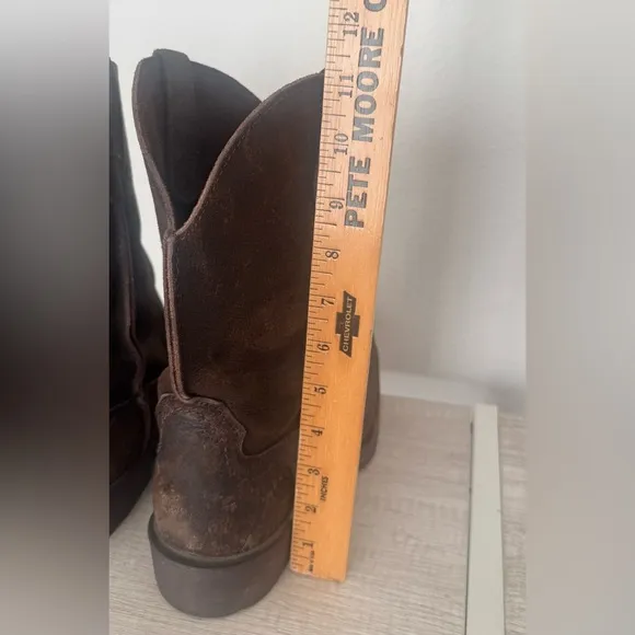 Ariat Rambler Antiqued Brown Square Toe Boots Leather Western Country Size 9 D
