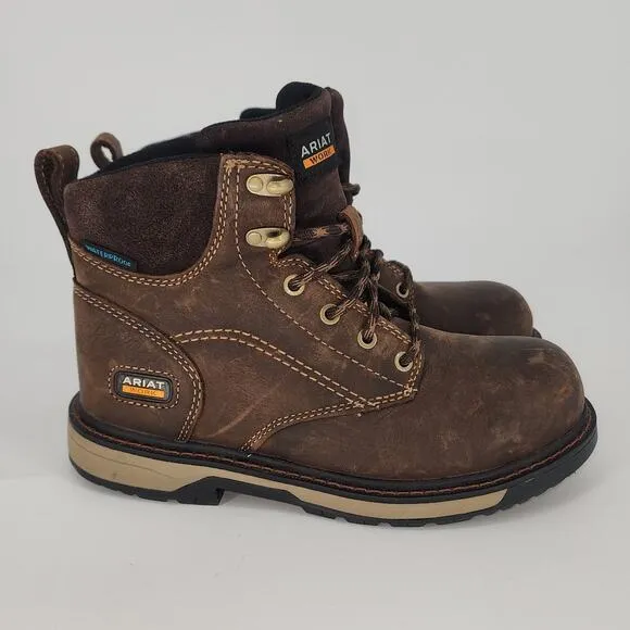 ARIAT Women's Riveter 6&quot; Waterproof Composite Toe Work Boots 7.5B