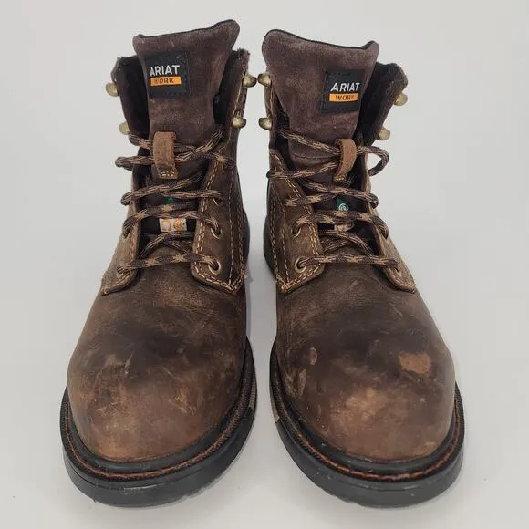 ARIAT Women's Riveter 6&quot; Waterproof Composite Toe Work Boots 7.5B