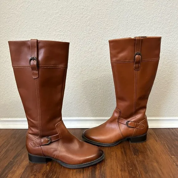 ARIAT Womens York Mid-Calf Riding Boots in Brown Signature Hardware