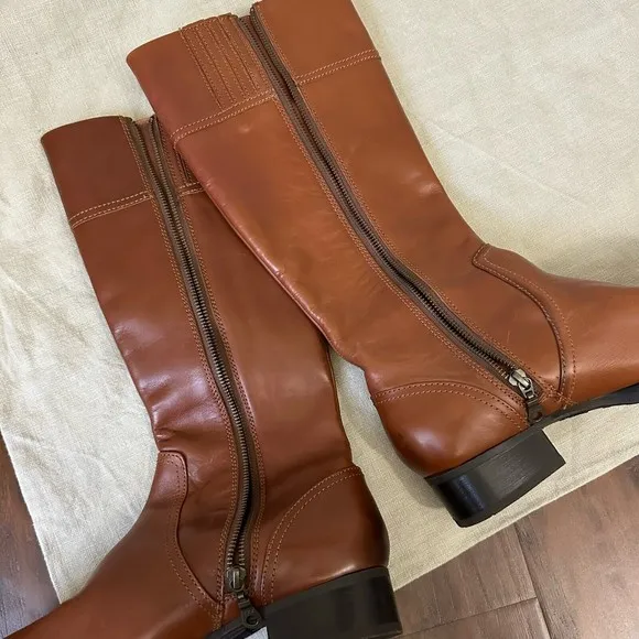 ARIAT Womens York Mid-Calf Riding Boots in Brown Signature Hardware