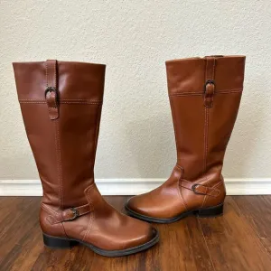 ARIAT Womens York Mid-Calf Riding Boots in Brown Signature Hardware