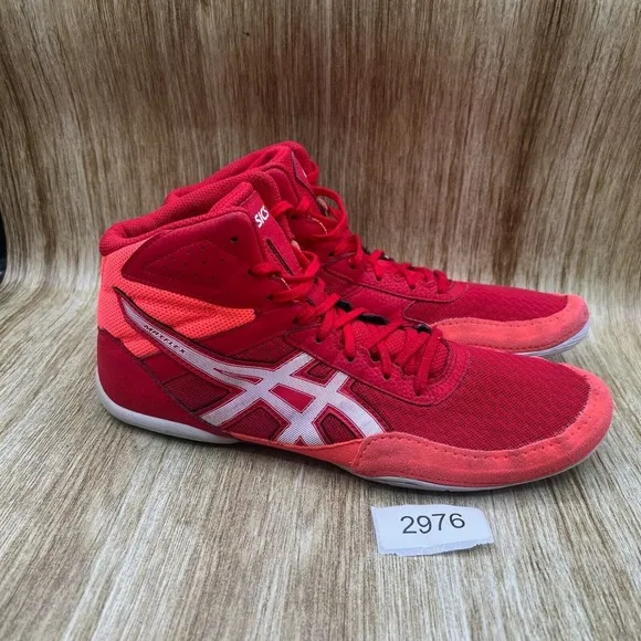 Asics Matflex Men's Size 10.5 Red Wrestling‎ Boxing Shoes Sneakers 1081A021
