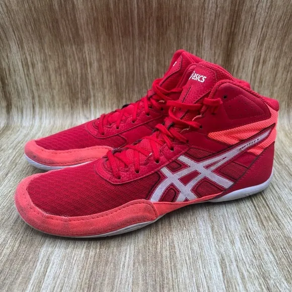 Asics Matflex Men's Size 10.5 Red Wrestling‎ Boxing Shoes Sneakers 1081A021
