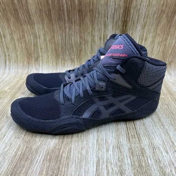 Asics Snapdown 3 Men's Size 9.5 Black Wrestling Boxing Shoes Sneakers 1081A030