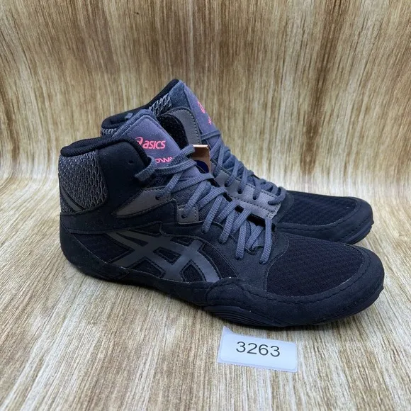 Asics Snapdown 3 Men's Size 9.5 Black Wrestling Boxing Shoes Sneakers 1081A030