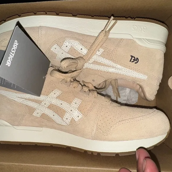 Asics Tan Sneakers with Minimalist Design