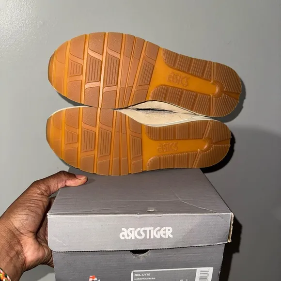 Asics Tan Sneakers with Minimalist Design