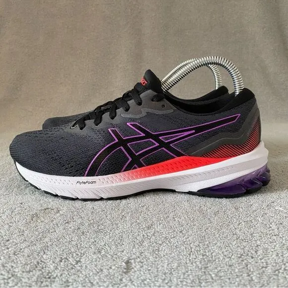 Asics Shoes Womens 7 Black GT-1000 11 Running Athletic Sneakers 1012B197