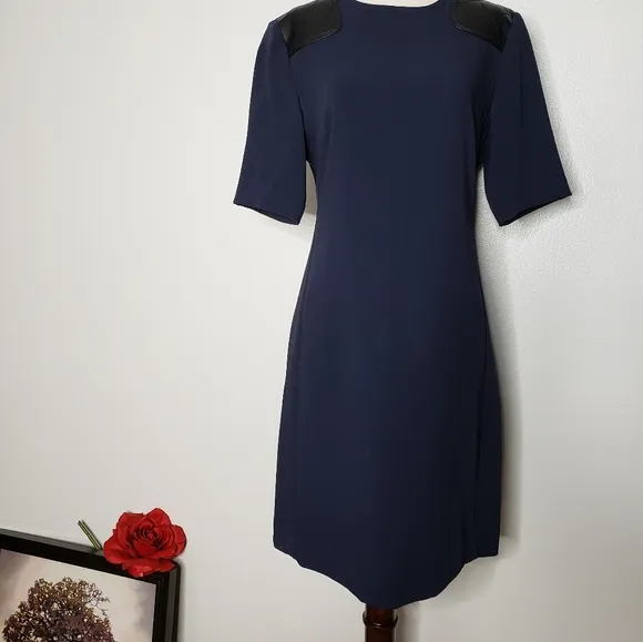 Authentic Marc by Marc Jacobs Navy Blue Ink Dress Leather Luxury