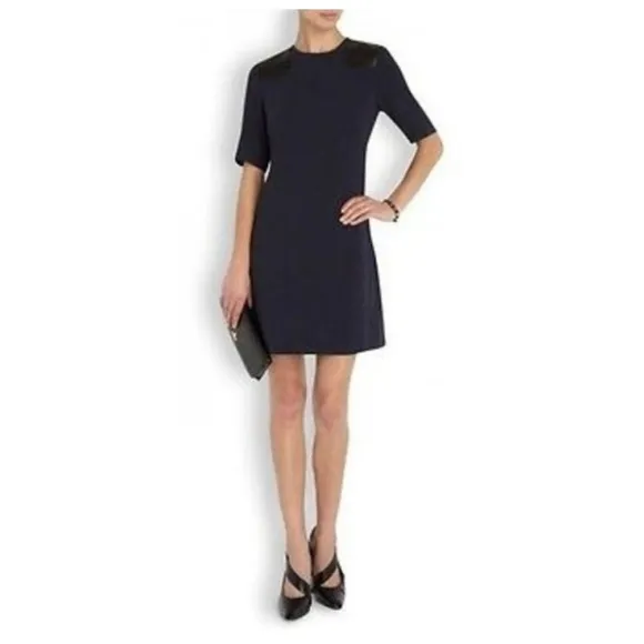 Authentic Marc by Marc Jacobs Navy Blue Ink Dress Leather Luxury
