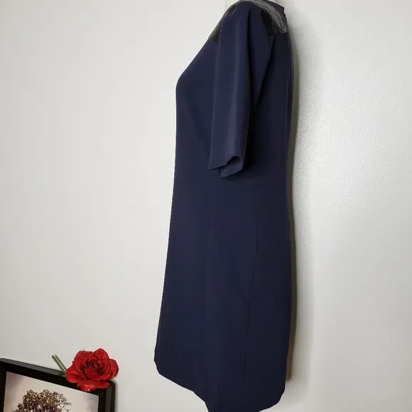 Authentic Marc by Marc Jacobs Navy Blue Ink Dress Leather Luxury