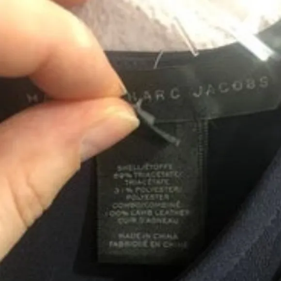 Authentic Marc by Marc Jacobs Navy Blue Ink Dress Leather Luxury