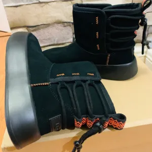 Authentic UGG BOOM Ankle lace back boots NIB