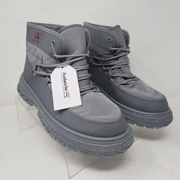 Avalanche Hiking Boots Womens 10 Grey Himalaya Lace Up Logo Comfort Sherpa Lined