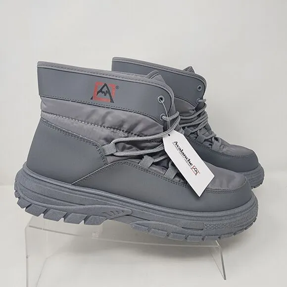 Avalanche Hiking Boots Womens 10 Grey Himalaya Lace Up Logo Comfort Sherpa Lined