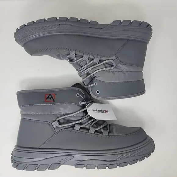 Avalanche Hiking Boots Womens 10 Grey Himalaya Lace Up Logo Comfort Sherpa Lined