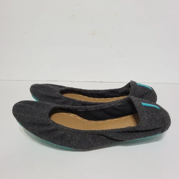 B44 Tieks by Gavriele Womens Sz 10 Greystone Gray Vegan Wool Slip Ballet Flats