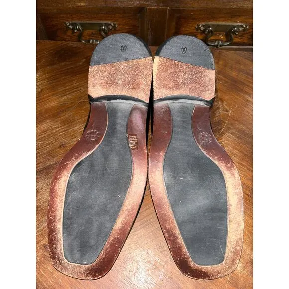 Bacco Bucci  Black Patent Leather  Top Strap Detail Made n Italy  Loafers  10.5W