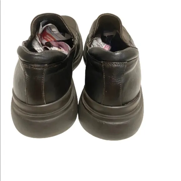 Bacco Bucci leather men’s brown slip on loafers size 14