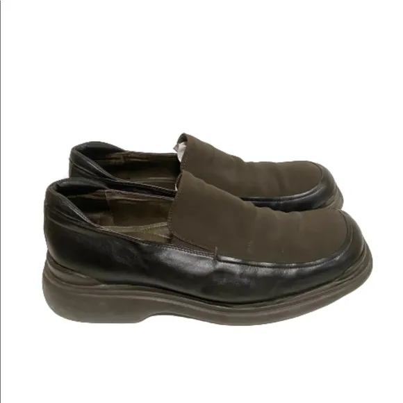Bacco Bucci leather men’s brown slip on loafers size 14