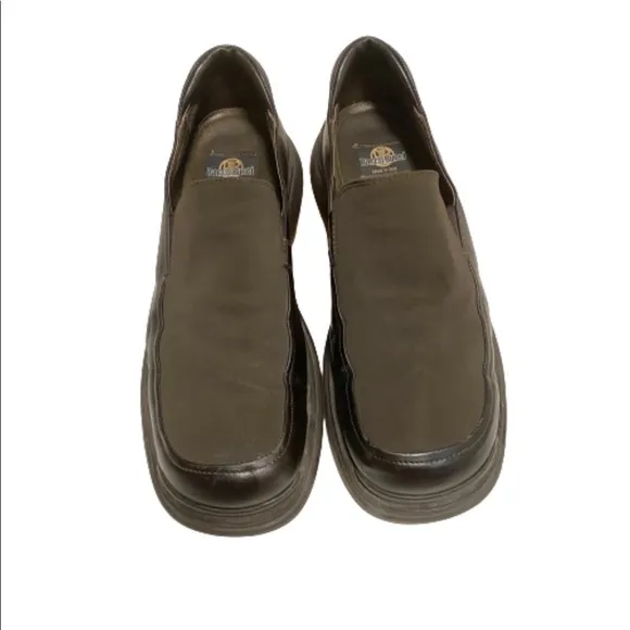Bacco Bucci leather men’s brown slip on loafers size 14