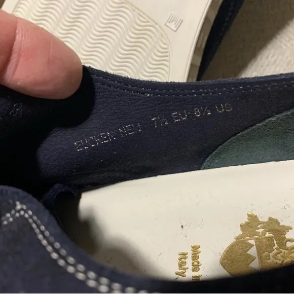 Bally Blue and White Sneakers with Minimalist Design