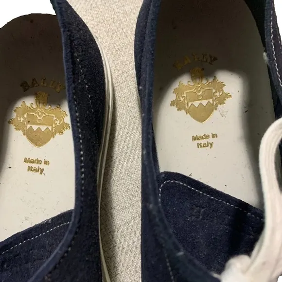 Bally Blue and White Sneakers with Minimalist Design