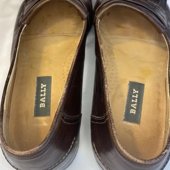 Bally Leather Tassel Accent Loafers
