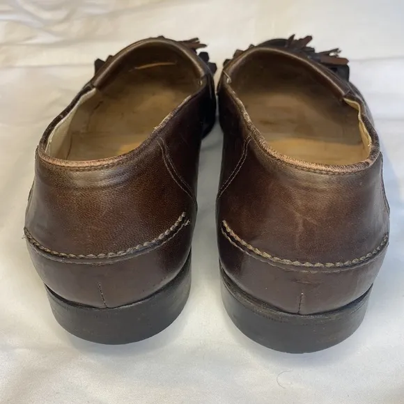 Bally Leather Tassel Accent Loafers