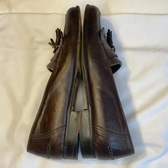 Bally Leather Tassel Accent Loafers