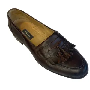 Bally Leather Tassel Accent Loafers