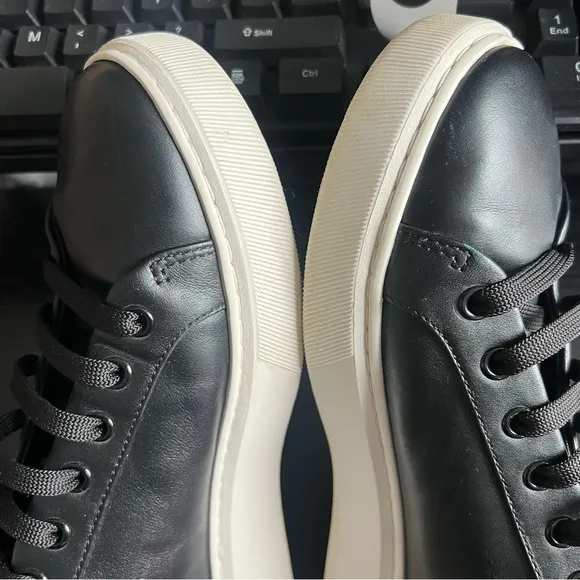 Bally Malya Women's Black Calf Plain Sneakers Size 7.5