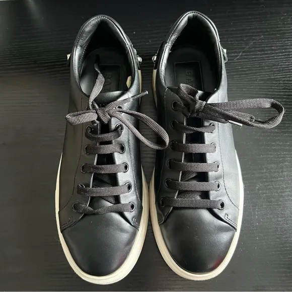 Bally Malya Women's Black Calf Plain Sneakers Size 7.5