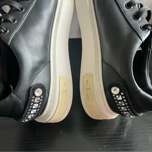 Bally Malya Women's Black Calf Plain Sneakers Size 7.5