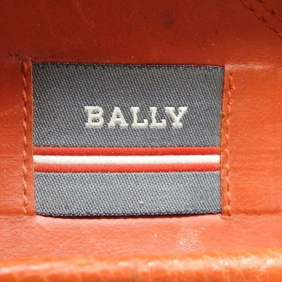 Bally Men's Orange &amp; White Leather Slip-on Loafers Sz 9d