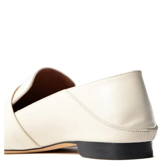 BALLY The Lottie Leather Buckle Beige Loafers Mules Slip Ons