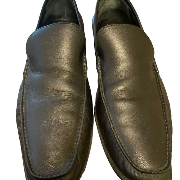 Bally of Switzerland Black Leather Slip On Loafers Size 12