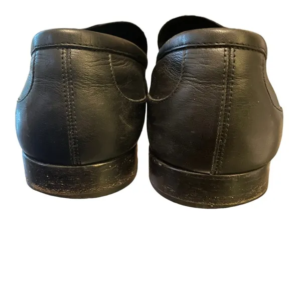Bally of Switzerland Black Leather Slip On Loafers Size 12