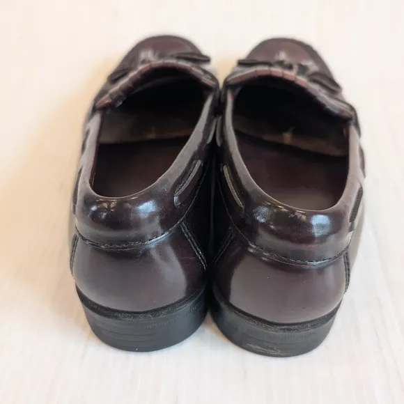 BASS Peak Men's Brown Leather Tasseled Loafers Size 7