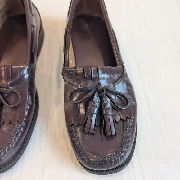 BASS Peak Men's Brown Leather Tasseled Loafers Size 7