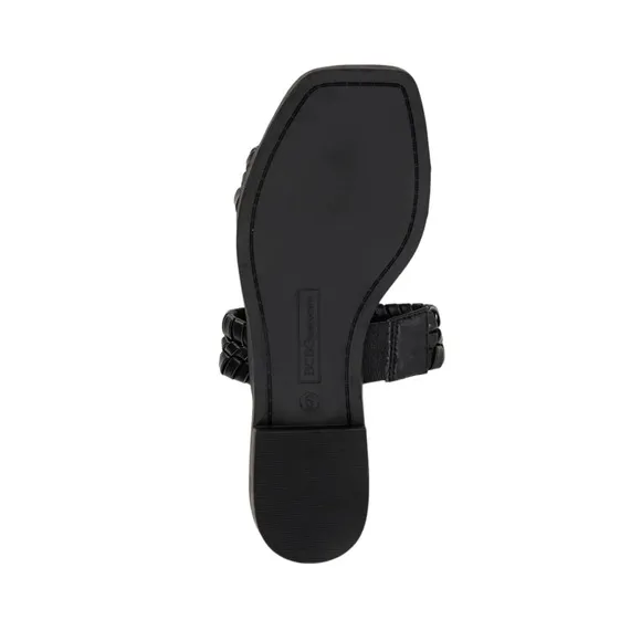 BCBGeneration Women's Lara Flat Slide Sandals Black Size 8
