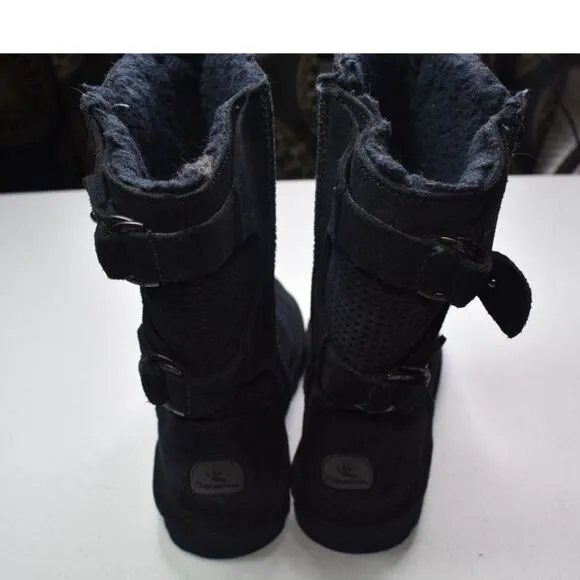 Bearpaw Clara Mid Height Buckle Boots Winter Snow Womens Size 9