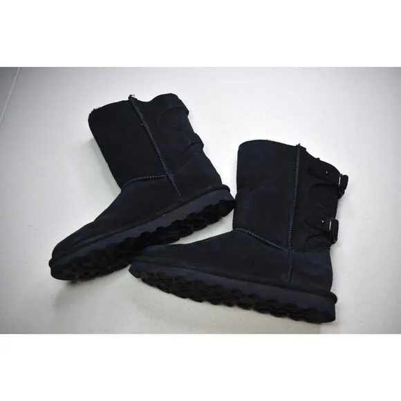 Bearpaw Clara Mid Height Buckle Boots Winter Snow Womens Size 9