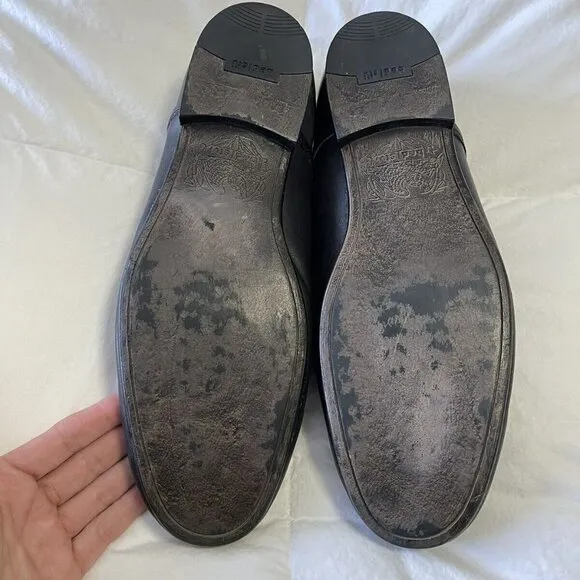 Bed Stu Leather Derby Loafers Oxfords Lace Up Casual Black Size 12