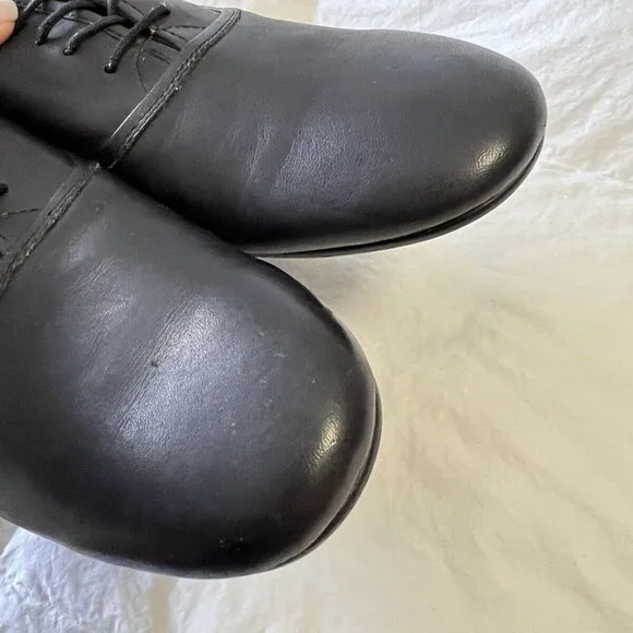 Bed Stu Leather Derby Loafers Oxfords Lace Up Casual Black Size 12