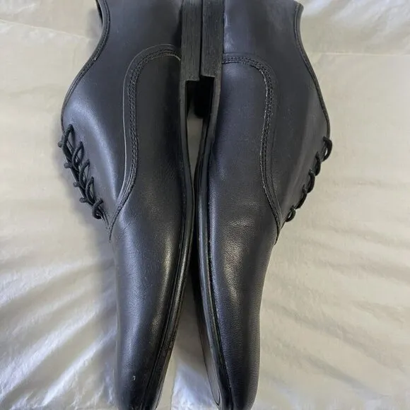 Bed Stu Leather Derby Loafers Oxfords Lace Up Casual Black Size 12