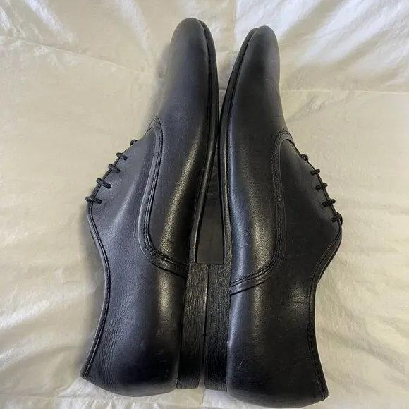 Bed Stu Leather Derby Loafers Oxfords Lace Up Casual Black Size 12